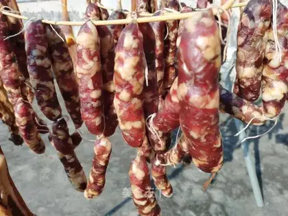 Homemade sausages