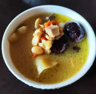 Plum chicken soup