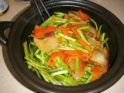 The mashed meat