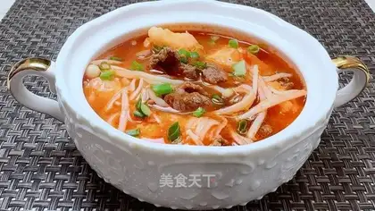 Tomato beef shrimp