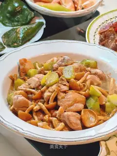 Rolling mushroom chicken leg