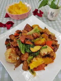 Chicken breast roasting vegetable fruit