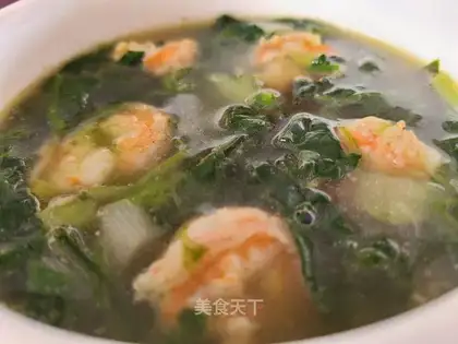 Shrimp spinach soup