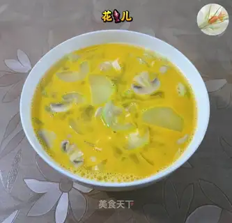 ♪ A duck egg and mushroom soup ♪