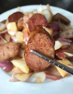 Onion fried intestines