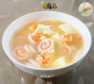Shrimp board tofu soup