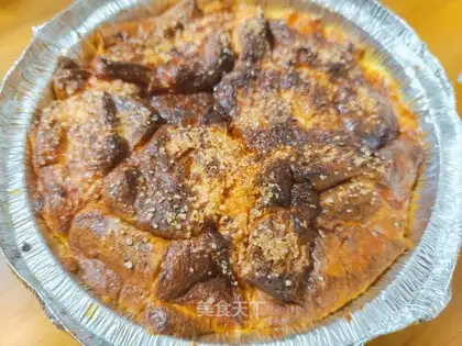 Egg milk bread pudding