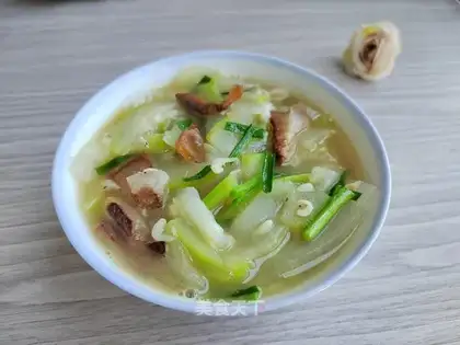 Snack-meat shrimp soup