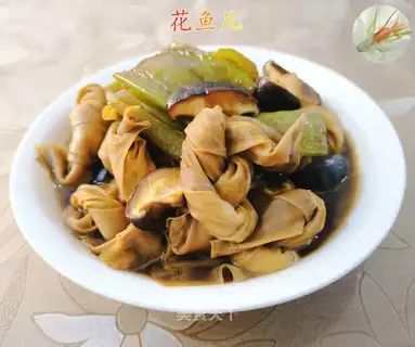 Scrambled peppers of mushrooms
