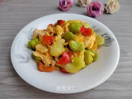 Cream pepper beans for eggs