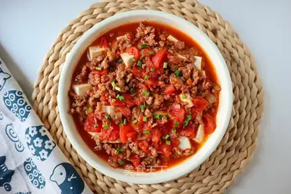 Tomato beef tofu