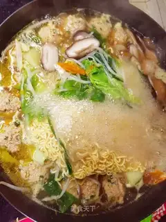 A boiled meatball