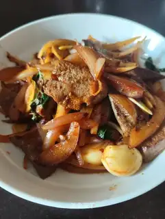 Onion fried liver
