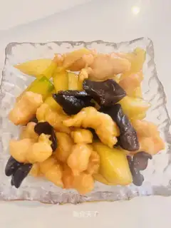 cucumber-mucked shrimp