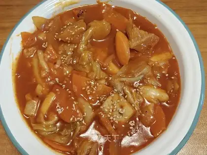 Simple Korean fried rice cake
