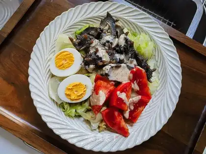 Sea cucumber egg salad