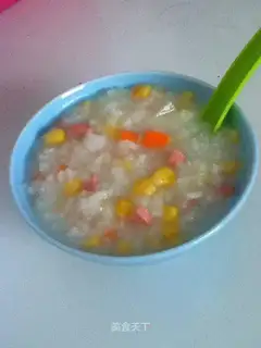 Corn and ham porridge