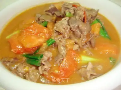 stir-fried beef slices with tomatoes