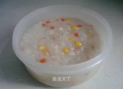 Corn and lean meat porridge
