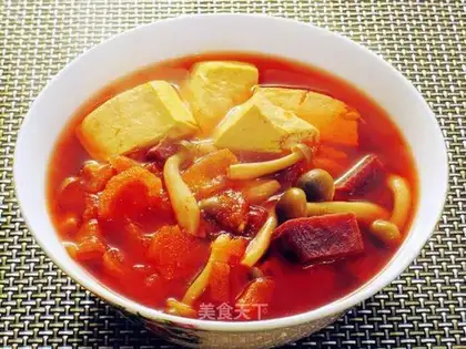 Red vegetable head nourishing soup