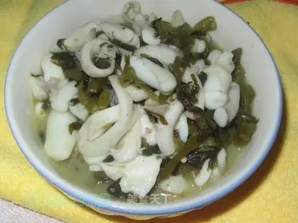 stir-fried cuttlefish with pickles