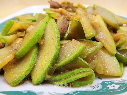 Corner melon pork slices