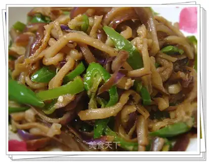 stir-fried shredded eggplant with green pepper