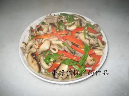 Sauteed pork with mushroom