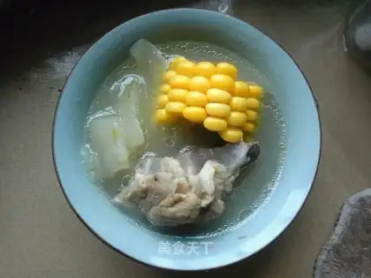 Tube bone corn and white gourd soup