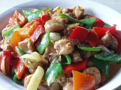 stir-fried rabbit meat with double pepper