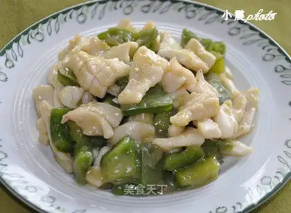 Green pepper squid flower