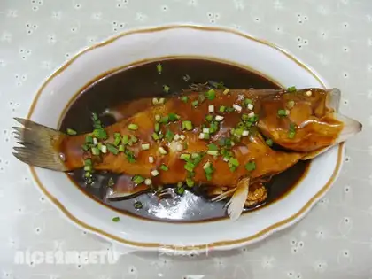 Braised sea bass