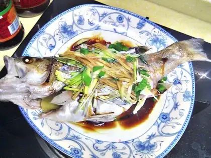 steamed bass