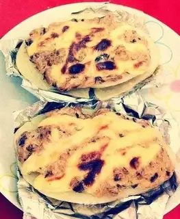 Tuna fish and cheese baked potato mashed