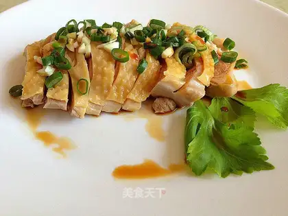 White-cut chicken in soy sauce