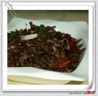 stir-fried dried cowpeas with bacon