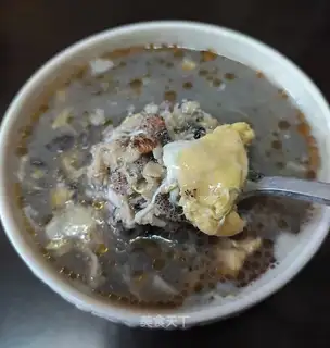Five black oatmeal egg porridge