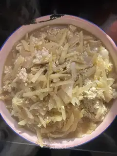 Sour potatoes and tofu