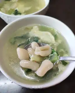 Cat ears and egg soup
