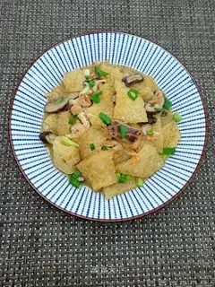 Shrimp rice pig skin