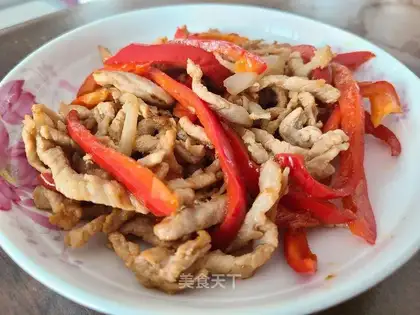 Paprika fried meat