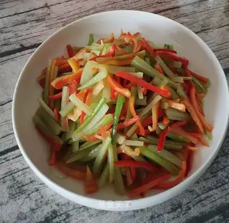 Celery, red pepper