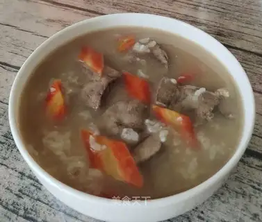 Pork liver carrot congee