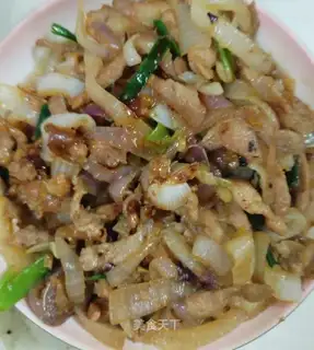 Onion fried meat