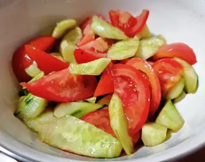 A tomato cucumber