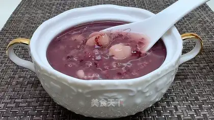 Lotus, black rice congee
