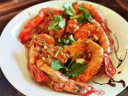Garlic black tiger shrimp