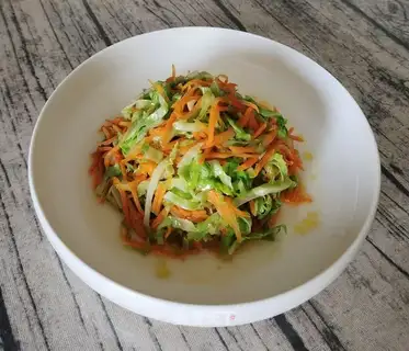 Fried kale carrots