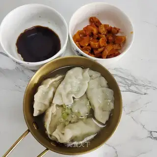 Handmade pork celery dumplings