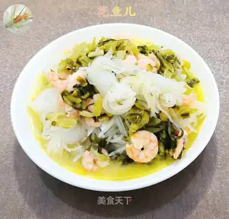 Sour shrimp fried tart